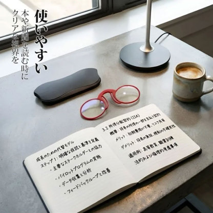 【わずか9g・耳に掛けない】Eterlens | TR90製テンプルレス【Nano-Snap】| 「極薄5mm」財布に収納可能 | ズレない極上のフィット感 | 老眼鏡・リーディンググラス | ミニマリストに欠かせない
