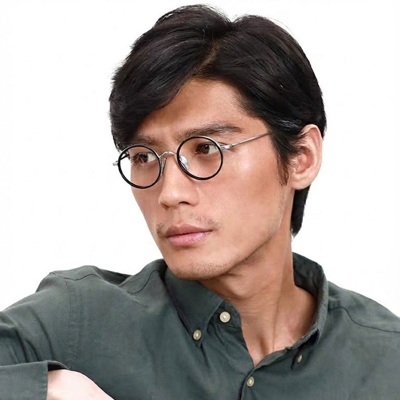 Eterlens 時の円環コレクション｜7.6g 高級感のある彫刻模様スプラウトパットメガネ｜匠の技が光る一本