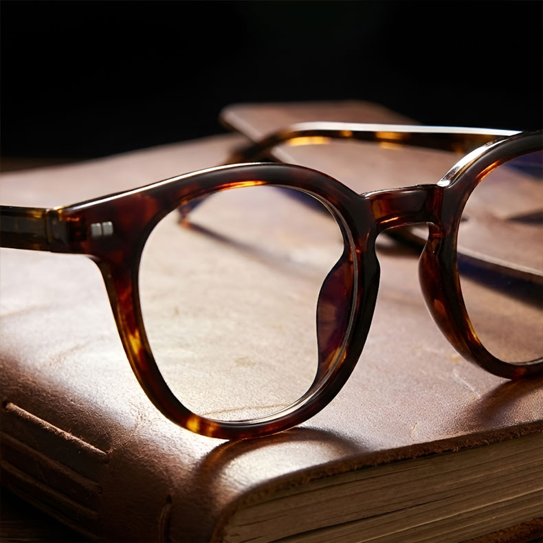 【知性の窓】18.6g ボストン型キーホールブリッジメガネ | Eterlens度付き対応 | 小顔効果・レトロでモダン | お洒落 伊達メガネ ユニセックス - 商品画像 3/11 (Boston Progressive)