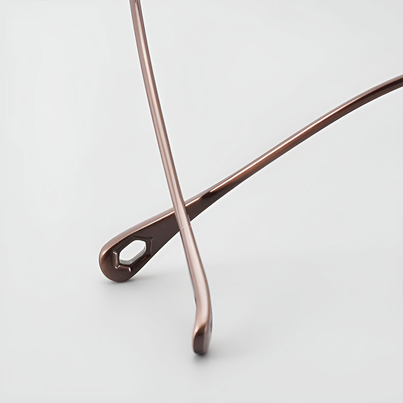 Eterlens 時の円環コレクション｜7.6g 高級感のある彫刻模様スプラウトパットメガネ｜匠の技が光る一本