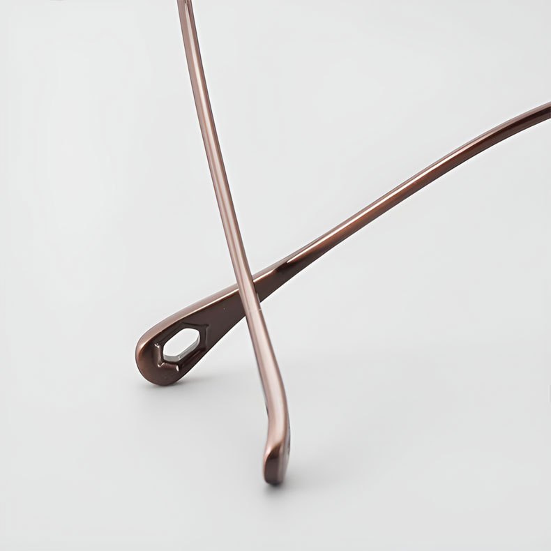 Eterlens 時の円環コレクション｜7.6g 高級感のある彫刻模様スプラウトパットメガネ｜匠の技が光る一本