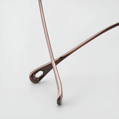 Eterlens 時の円環コレクション｜7.6g 高級感のある彫刻模様スプラウトパットメガネ｜匠の技が光る一本