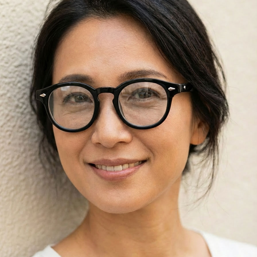 【遠近両用・累進多焦点レンズ】Eterlens 老眼鏡 おしゃれ サーモントフレーム | ブルーライトカット | 40代・50代向け 知的で上品なシニアグラス - 商品画像 5/15 (Boston Progressive)