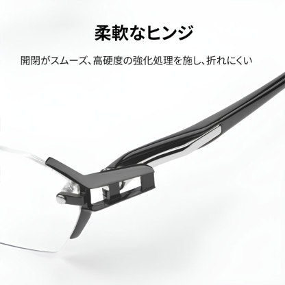 Eterlens ブルーライトカット調光機能付きリムレスリーディンググラス
