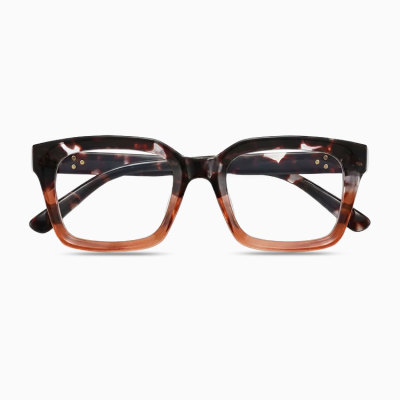 【小顔効果・太縁フレーム】Eterlens おしゃれなビッグフレーム老眼鏡｜クラシック 黒縁｜ブルーライトカット機能｜顔型カバー ｜ユニセックス - 商品画像 1/16 (Square BlueGuard)