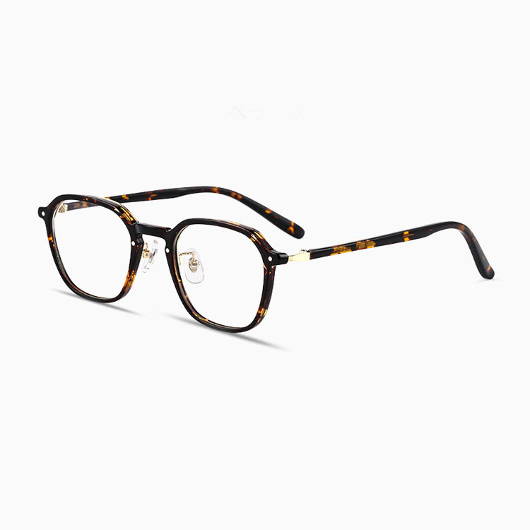 Eterlens｜レトロ風小さめフレーム芯張りテンプルメガネ｜上質感溢れる