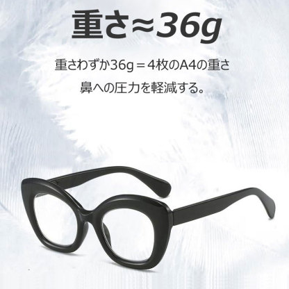 Eterlens キャットアイ太フレーム老眼鏡-Eterlens