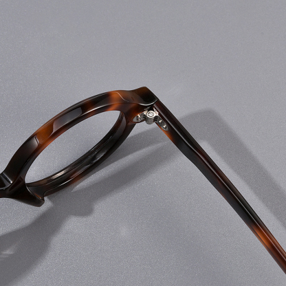 Eterlens｜レトロ風ラウンドフレームアセテート製メガネ｜クラシックファッション｜オーダー