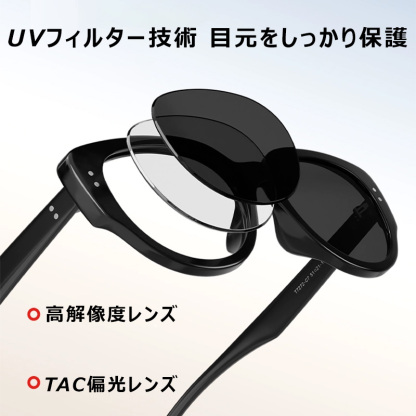 Eterlensサングラス  レトロなキャットアイデザイン|紫外線防止・高級感|TR90フレーム-Eterlens