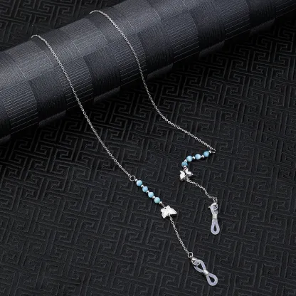 Eterlens おしゃれな純チタン製軽量眼鏡チェーン-Eterlens