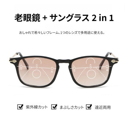 Eterlens 遠近両用老眼鏡機能付き偏光サングラス-Eterlens