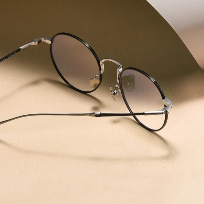 Eterlens｜デザイナーシリーズ超軽量チタンメガネ｜度付き対応｜レトロスタイル