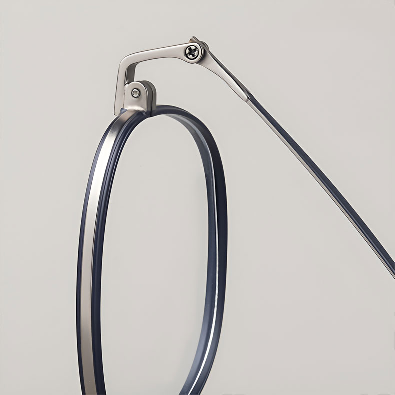 Eterlens|丸みを帯びたスクエア型チタンメガネ|デザイナーズモデル|オーダーメイド