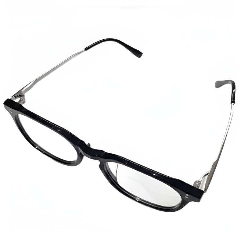 Eterlens｜レトロな多角形ウェリントン型メガネ｜度付き対応｜素顔に映える一本