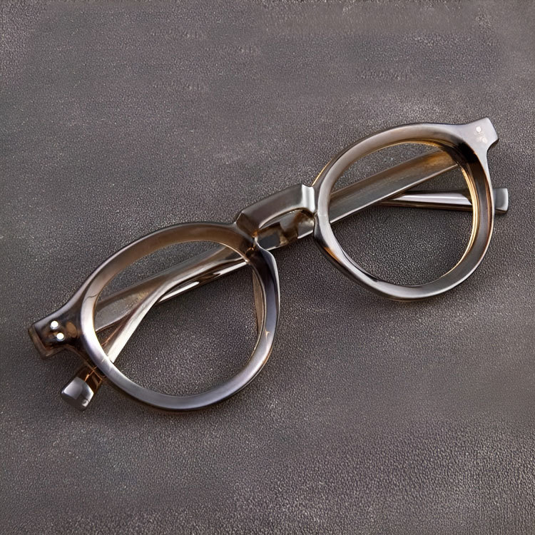 Eterlens|レトロ風ボストンフレーム|ブルーライトカット樹脂レンズ|キーホールブリッジ老眼鏡