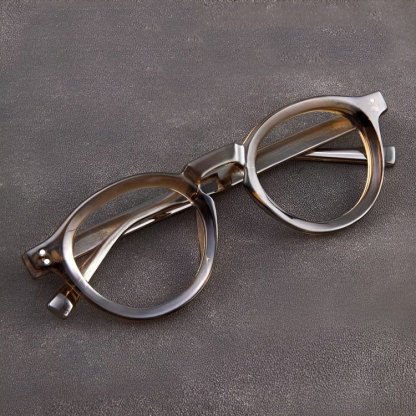 Eterlens|レトロ風ボストンフレーム|ブルーライトカット樹脂レンズ|キーホールブリッジ老眼鏡