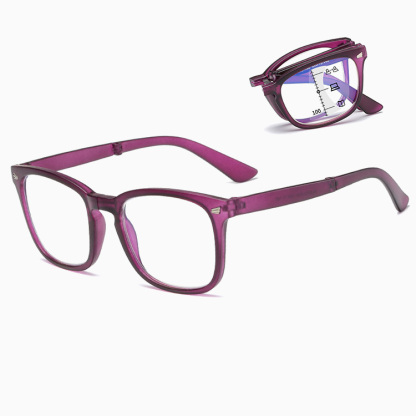 Eterlens｜クラシック大きめフレーム｜感光変色 折りたたみ多焦点｜遠近両用老眼鏡-Eterlens