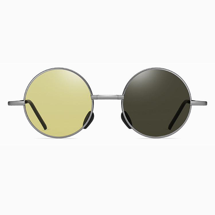 Eterlens | クラシックメタルラウンドフレーム | 折りたたみ 偏光調光 | メンズドライブメガネ