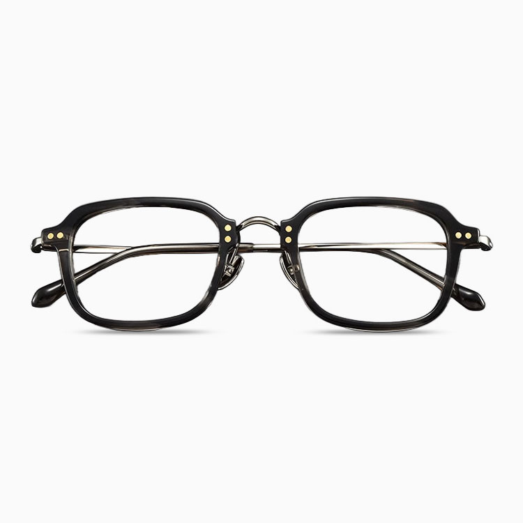 Eterlens｜日系デザイナーによるレトロ風メガネ｜高級なアセテートチタン製小さめスクエアフレーム