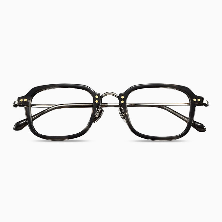 Eterlens｜日系デザイナーによるレトロ風メガネ｜高級なアセテートチタン製小さめスクエアフレーム