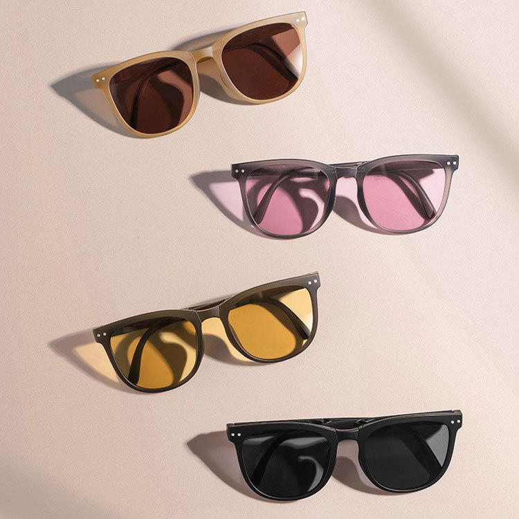 Eterlens | スクエアフレーム  TR90 | カラーレンズ  折りたたみ可能  | uv400 偏光サングラス-Eterlens