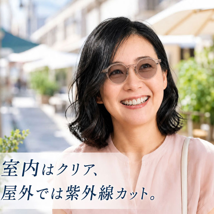【掛ける人を選びにくいバランス】Eterlens｜クラウンパント型コンビフレームメガネ │シャープなラインで、凛とした印象へ│ブルーライトカット｜丸顔・面長・ベース型にも合わせやすい 商品画像 6