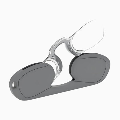 【財布に収まる・テンプルなし】Eterlens ノーズクリップリーディンググラス｜超軽量シリコン素材｜持ち運び便利｜ユニセックス｜日本人の鼻にフィット - 商品画像 1/18 (Round FoldLite)