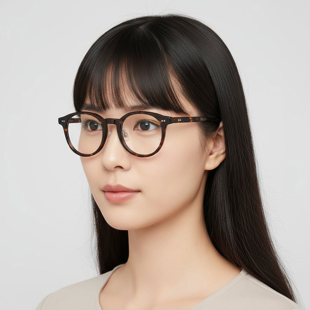 Eterlens  | リベット付きボストンビッグフレームメガネ | 上質感漂うレトロスタイル