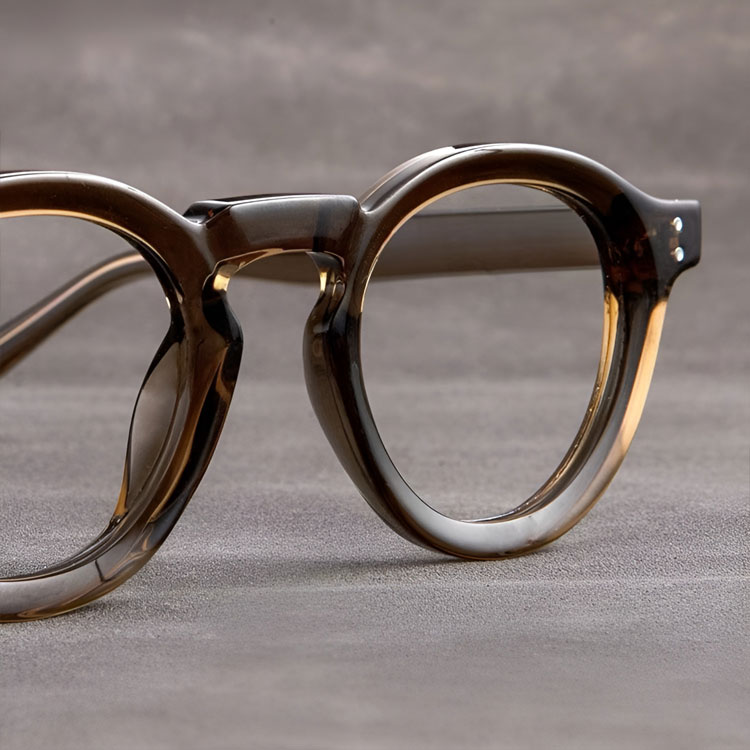 Eterlens|レトロ風ボストンフレーム|ブルーライトカット樹脂レンズ|キーホールブリッジ老眼鏡