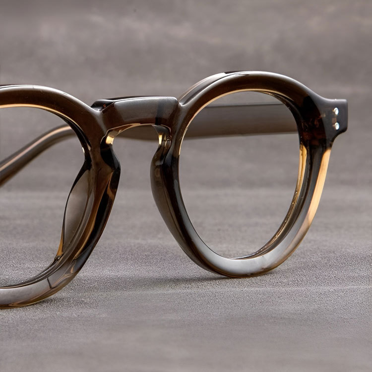 Eterlens|レトロ風ボストンフレーム|ブルーライトカット樹脂レンズ|キーホールブリッジ老眼鏡