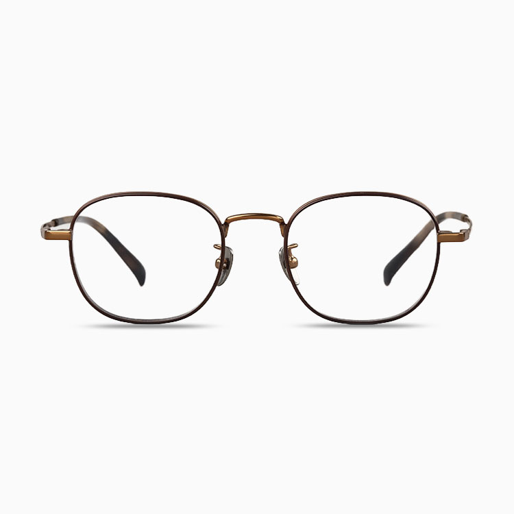 Eterlens|丸みを帯びたスクエア型チタンメガネ|デザイナーズモデル|オーダーメイド