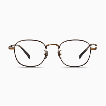 Eterlens|丸みを帯びたスクエア型チタンメガネ|デザイナーズモデル|オーダーメイド