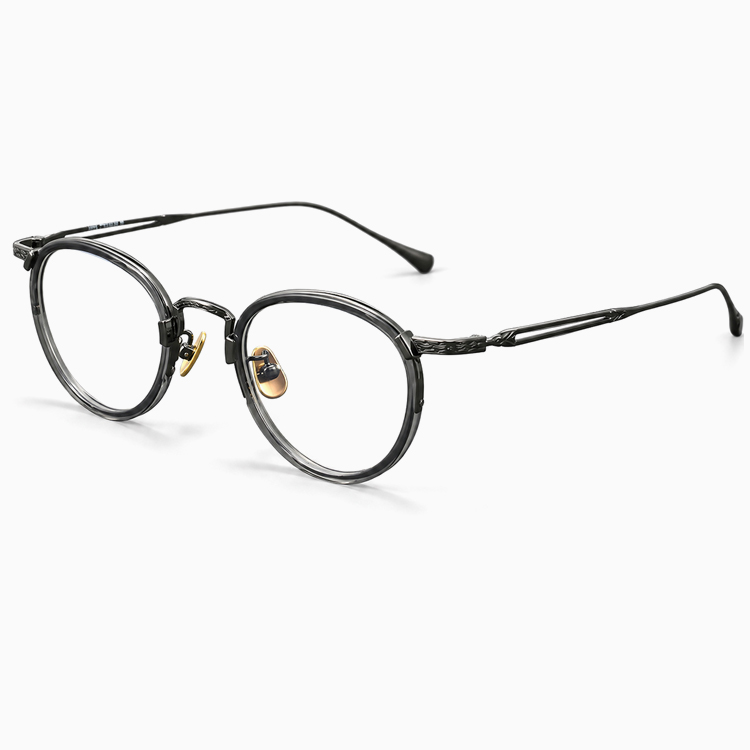【クラシックエレガンス・エリートモデル】Eterlens｜超軽量・無重力フィット純チタンメガネ｜伝統彫刻×ダブルライン透かしデザイン｜幅広ノーズパッドで跡がつきにくい｜ビジネス・社交シーン対応