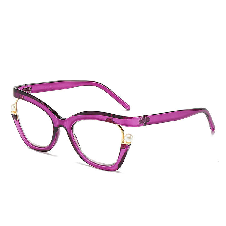 Eterlensキャットアイパール装飾ブルーライトカット老眼鏡-Eterlens