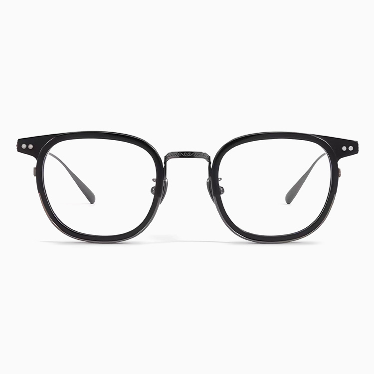 Eterlens｜高級感あふれる彫刻模様チタンメガネ｜度付き対応｜匠の技が光る一本