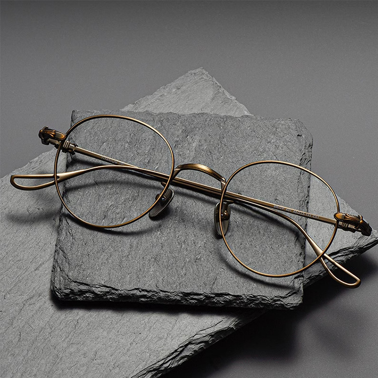 時の円環コレクション｜10.5g レトロ風彫刻模様付きメガネ｜匠の技が光る一本 | Round RxReady - 商品画像 3/15