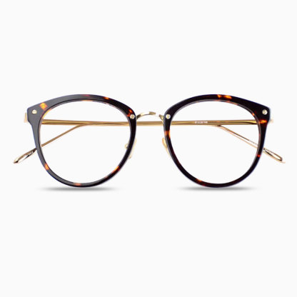 Eterlens | メタルブリッジ TR90ラウンドフレーム | ブルーライトカット | レトロ風老眼鏡-Eterlens