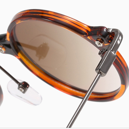 Eterlens 小さめの個性ラウンドフレーム|UV400|ヒップホップ風サングラス-Eterlens