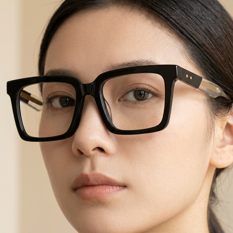 Eterlens│ビッグフレームスクエア型メガネ