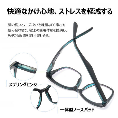 Eterlens フォックス型ブルーライトカットメガネ | 大きなフレームデザイン、かけ心地が快適｜女性やカジュアルにぴったりの1本-Eterlens