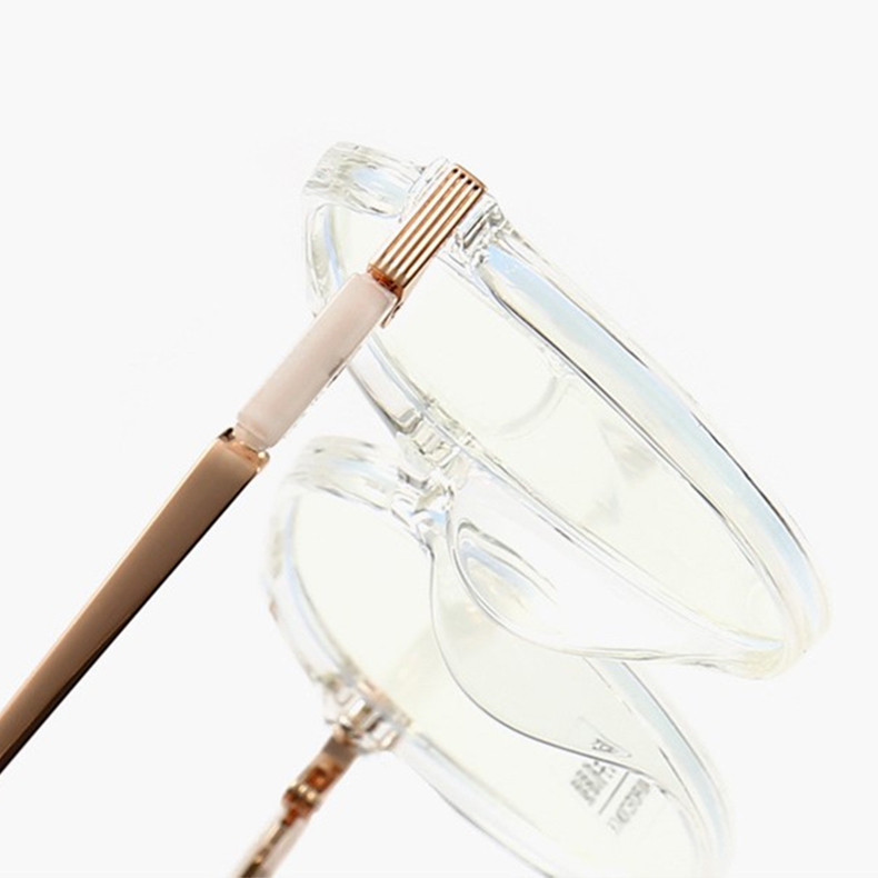 【チークレンズ・すっぴん美人】Eterlens 11g レディース メガネ ｜TR90×メタル軽量フレーム｜血色感アップ・小顔効果の女性専用設計 - 商品画像 6/11 (Round RxReady)