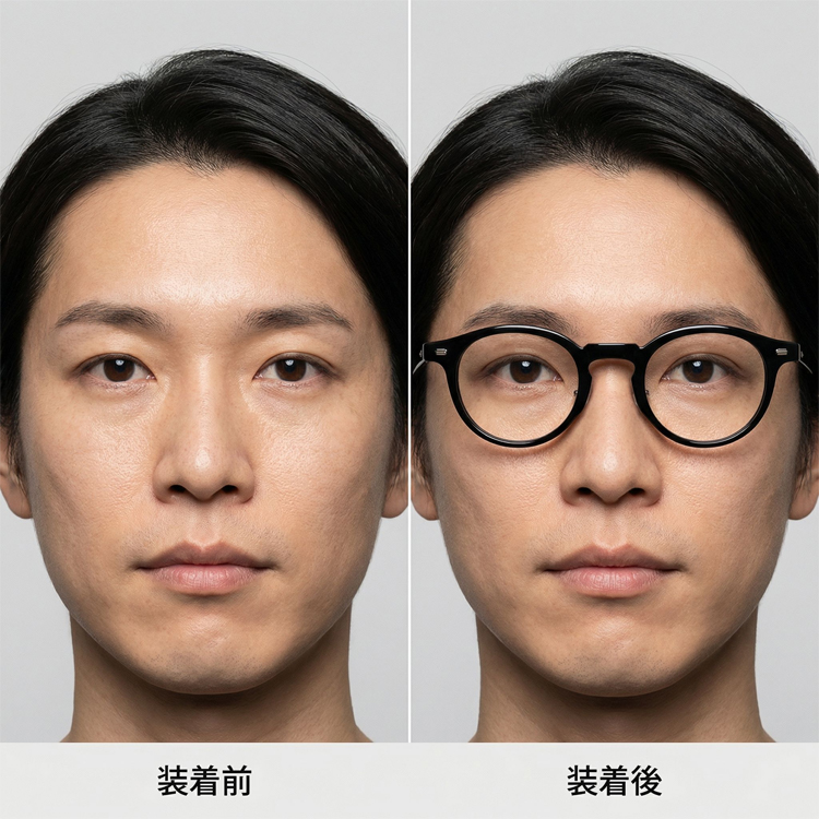 Eterlens│上品に映えるレトロなラウンド型メガネ