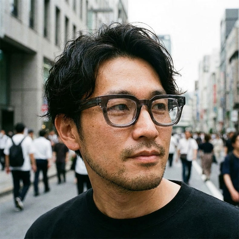 【小顔効果・超軽量TR】ETERLENS | 水墨画風「ビッグフレーム」 | 疲れにくい | おしゃれ 老眼鏡