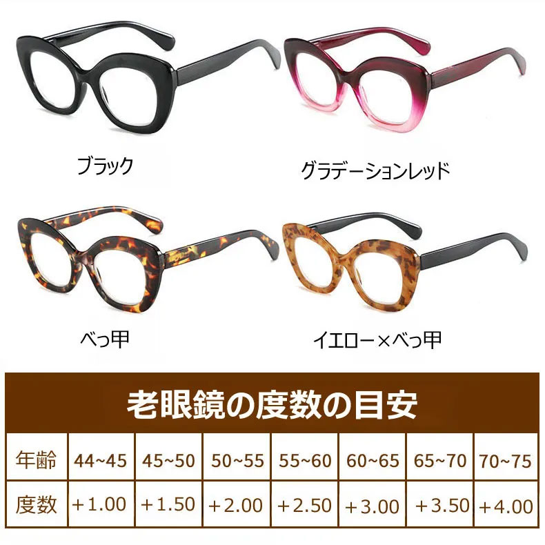【若見え・小顔効果】Eterlens キャットアイ 老眼鏡 おしゃれ | 高弾性TR90超軽量フレーム | 上品さ漂うレディース老眼鏡 - 商品画像 8/11 (CatEye BlueGuard)