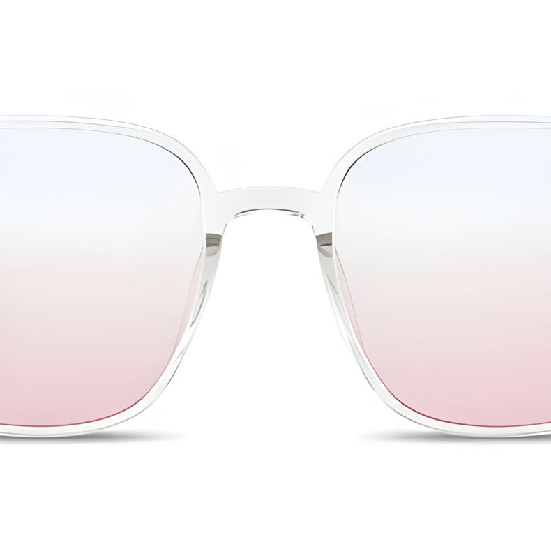 Eterlens | 10g ビッグフレームチークカラーレンズメガネ | 小顔効果ブルーライトカット | ガーリースタイル