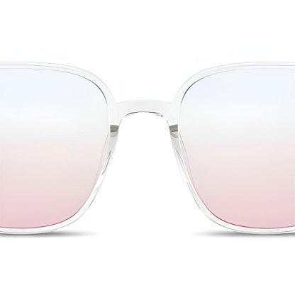 Eterlens | 10g ビッグフレームチークカラーレンズメガネ | 小顔効果ブルーライトカット | ガーリースタイル