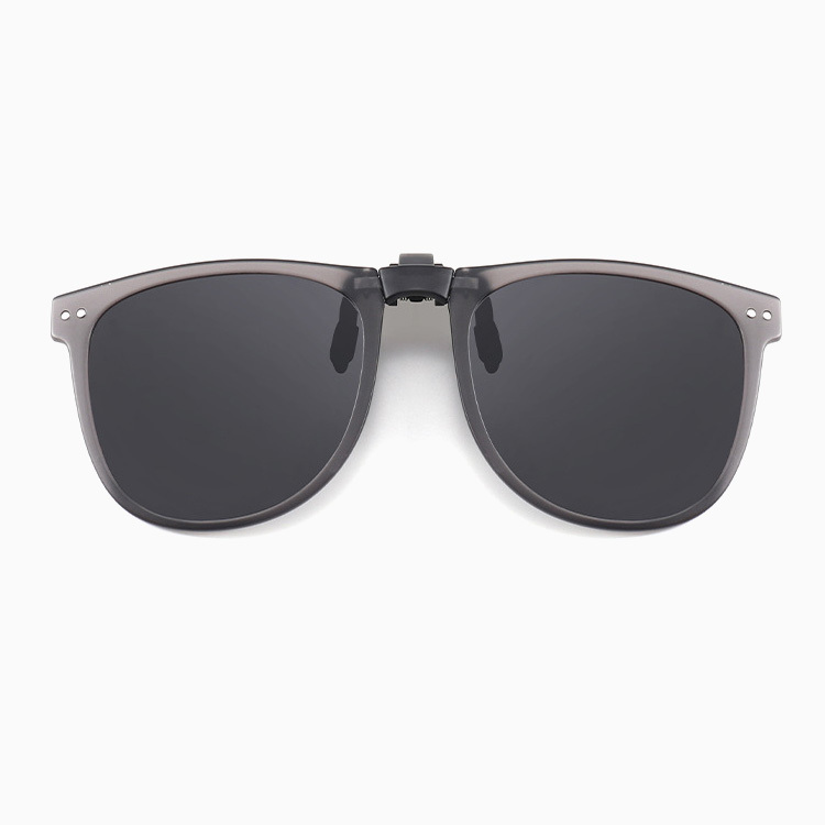 Eterlens｜リベット付きメタルフレーム｜偏光・眩しさ対策｜跳ね上げ式折りたたみクリップオンサングラス