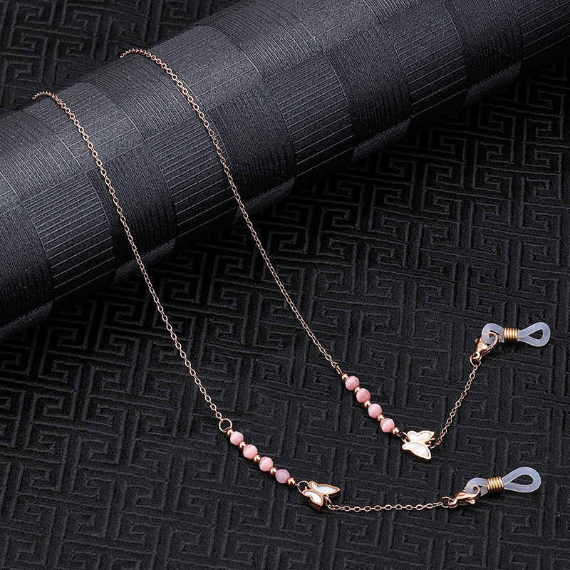 Eterlens おしゃれな純チタン製軽量眼鏡チェーン-Eterlens