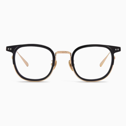 Eterlens｜高級感あふれる彫刻模様チタンメガネ｜度付き対応｜匠の技が光る一本