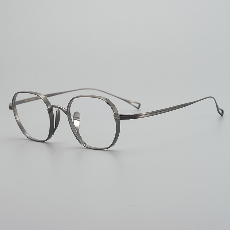 【小顔効果・個性的デザイン】Eterlens オーダーメイドメガネ 多角形 | 超軽量 9.7g 纯チタンフレーム | 度付き対応・幾何学モダン・男女兼用